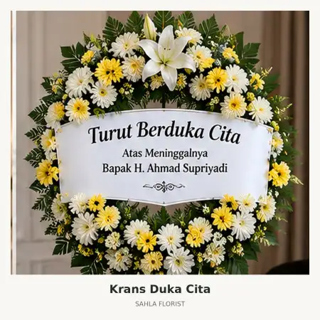 Krans Bunga Duka Kota Harapan Indah